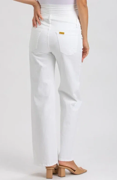 Pietro Brunelli Maternity Wide Leg Maternity Jeans In White
