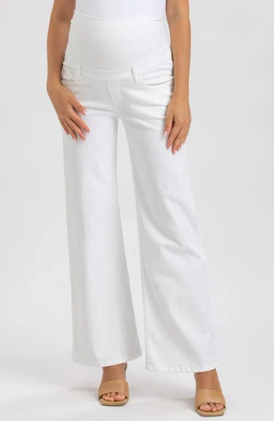 Pietro Brunelli Maternity Wide Leg Maternity Jeans In White