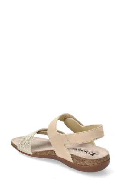Mephisto Agave Sandal In Beige Velcalf/boa