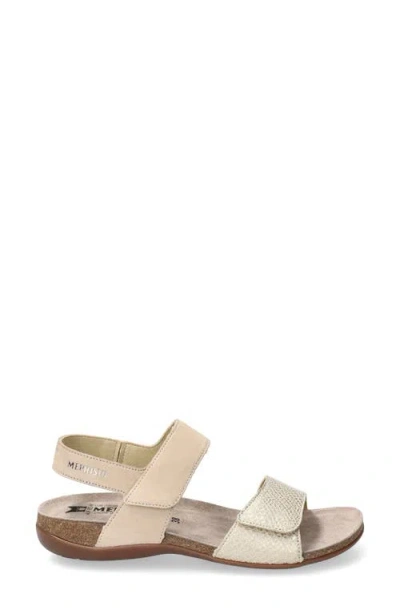 Mephisto Agave Sandal In Beige Velcalf/boa