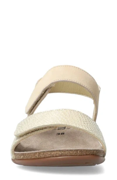Mephisto Agave Sandal In Beige Velcalf/boa