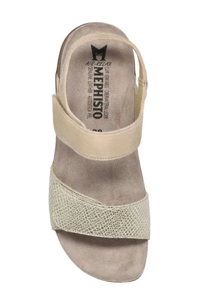 Mephisto Agave Sandal In Beige Velcalf/boa