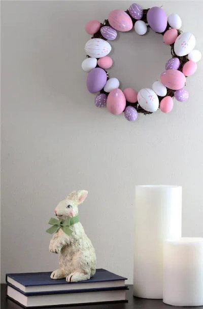 Northlight 10in Pastel Easter Egg Spring Wreath In Pink
