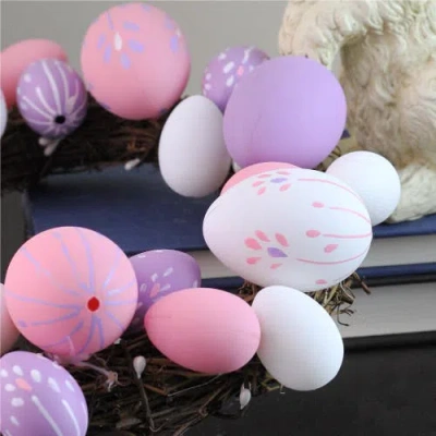 Northlight 10in Pastel Easter Egg Spring Wreath In Pink