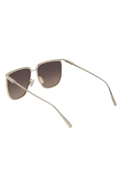 Ferragamo 58mm Gradient Modified Rectangular Sunglasses In Gold/brown Gradient