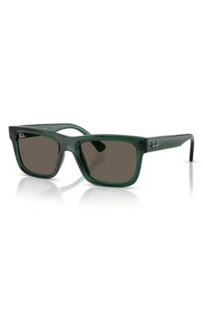 Ray Ban Ray-ban Kids' 49mm Rectangular Sunglasses In Transparent Green