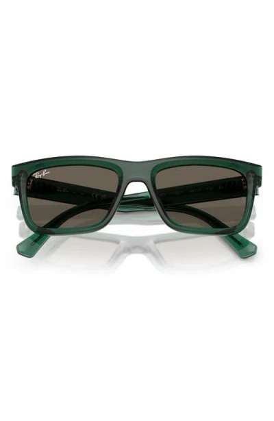 Ray Ban Ray-ban Kids' 49mm Rectangular Sunglasses In Transparent Green