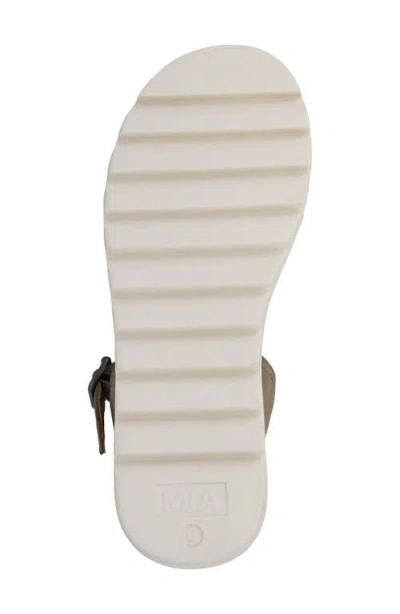 Mia Women's Ophidia Round Toe Wedge Sandals In Taupe