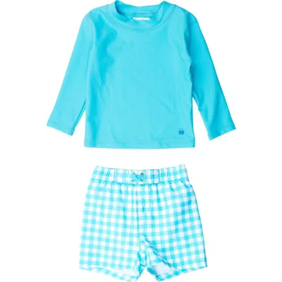 Ruggedbutts Long Sleeve Two-piece Rashguard Swimsuit In Blue