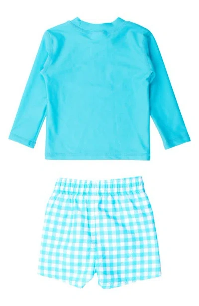 Ruggedbutts Long Sleeve Two-piece Rashguard Swimsuit In Blue