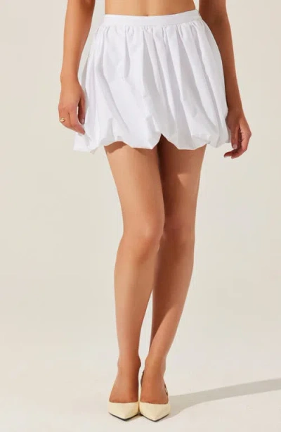Astr The Label Libi Bubble Hem Miniskirt In White