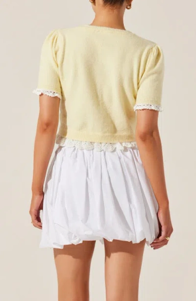 Astr The Label Libi Bubble Hem Miniskirt In White