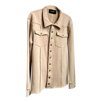 Nice Breed Neutrals Cream Button Up Sweatshirt In White