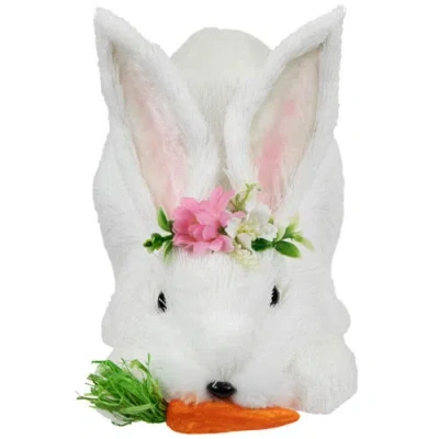 Northlight Easter Rabbit With Carrot Figurine In White