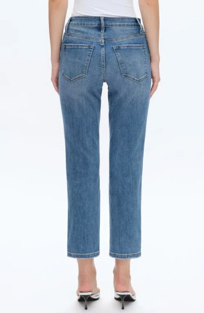 Bayeas High Waist Ankle Straight Leg Jeans In Dark Bluednu