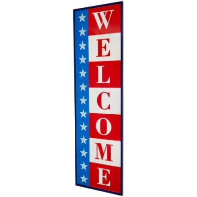 Northlight Americana Welcome Porch Sign In Red