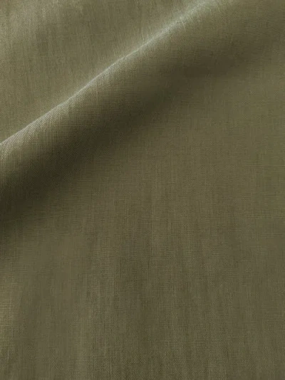 Anaya So Soft Linen Pillow With Down Insert In Olive Green