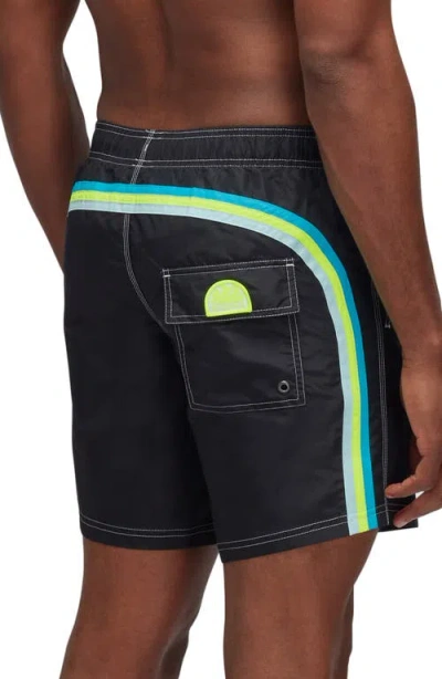 Sundek Drawstring Swim Trunks In Black