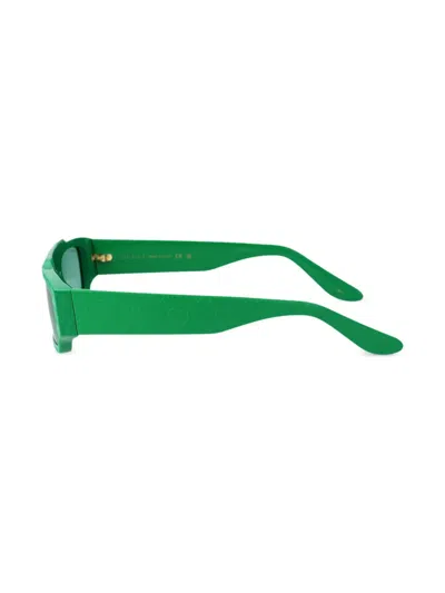 Gucci 55mm Rectangular Sunglasses In Green