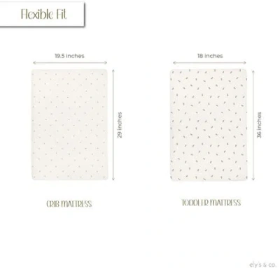 Ely's & Co. Patent Pending Waterproof Crib Sheet In Sage Berry