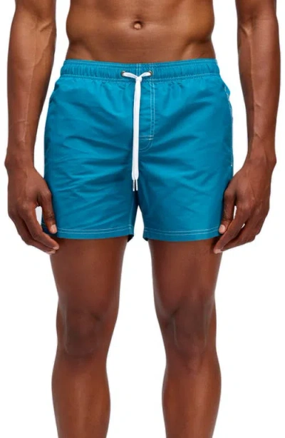 Sundek Stripe Board Shorts In Teal