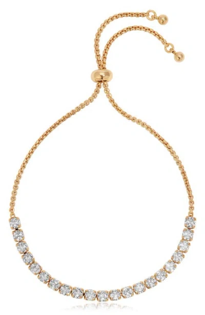 Ettika Adjustable Dainty Crystal Bracelet In Gold