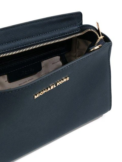Shop Michael Michael Kors Medium 'selma' Crossbody Bag - Blue