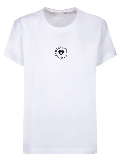 Stella Mccartney Tshirt Con Logo In White