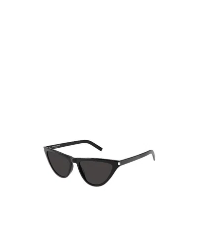 Saint Laurent Cat Eye-frame Sunglasses In Black
