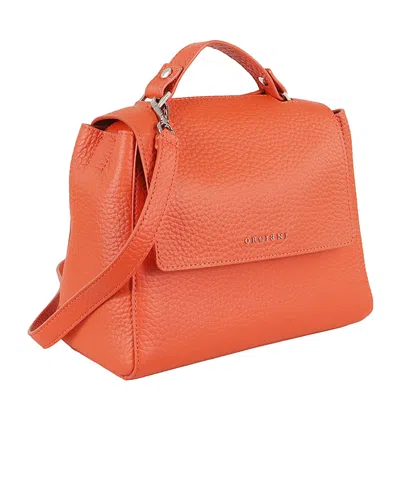 Orciani Small Sveva Logo Shoulder Bag In Red