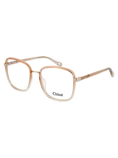 Chloé Oversize Transparent-effect Glasses In White