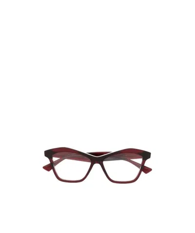 Bottega Veneta Angular Cat-eye Frames In Red