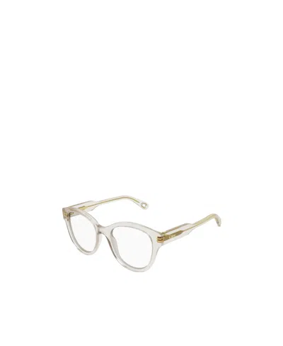 Chloé Eyewear Rectangular Frame Glasses In White