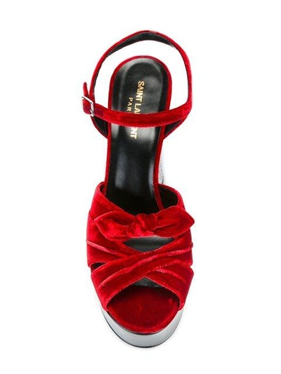 Shop Saint Laurent 'candy 80' Bow Sandals