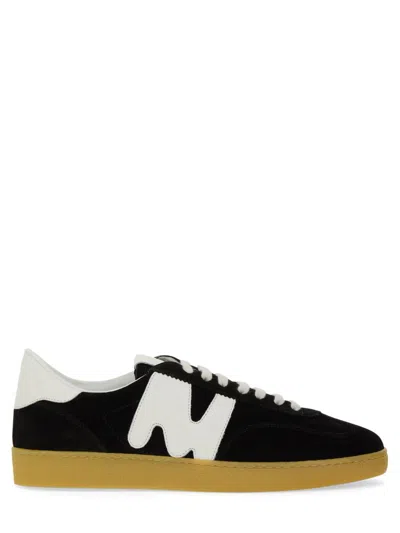 Msgm Retro Suede Sneakers For Men In Black