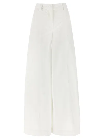 The Latest Thelatest Wide White Billie Trousers In White