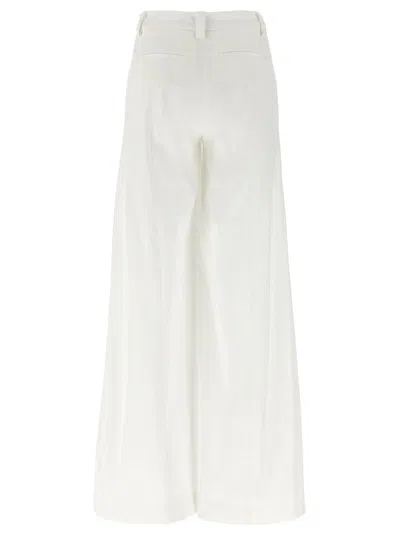 The Latest Thelatest Wide White Billie Trousers In White