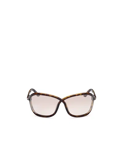 Tom Ford Fernanda 68mm Oversize Butterfly Sunglasses In Brown