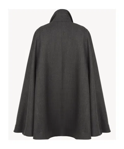 Chloé Long-sleeved Coat In Black
