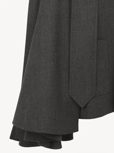 Chloé Long-sleeved Coat In Black