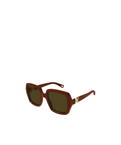 Chloé Eyewear Square Frame Sunglasses In Brown