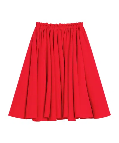 Ami Alexandre Mattiussi Red Wool Skirt With Godets Red
