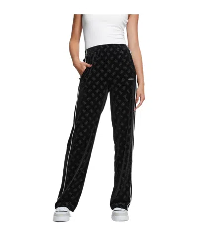 Guess Elastic Waist Casual Pants In Black