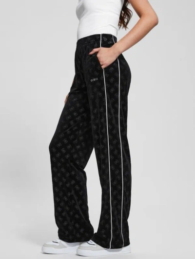 Guess Elastic Waist Casual Pants In Black