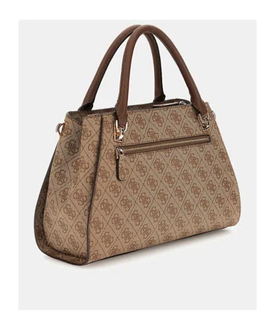 Guess Noelle Shoulder Bag In Multi Beige