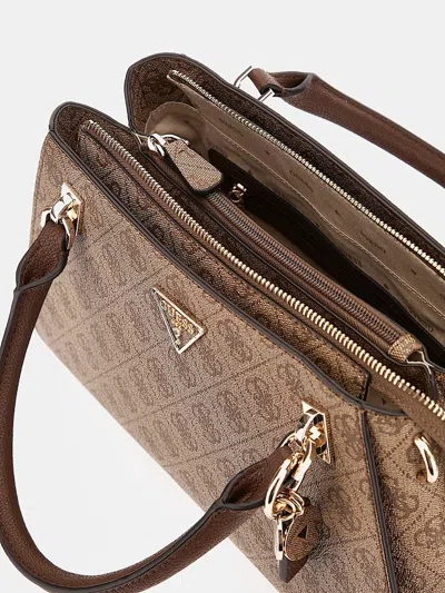 Guess Noelle Shoulder Bag In Multi Beige