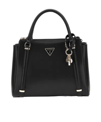 Guess Zippered Shoulder Bag In Black