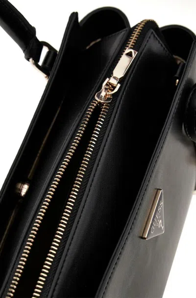 Guess Zippered Shoulder Bag In Black