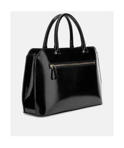 Guess Zippered Shoulder Bag In Black