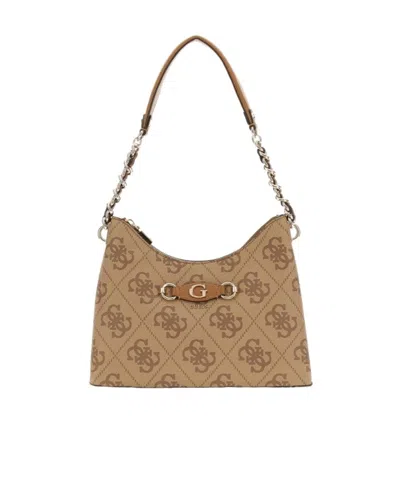 Guess Zippered Shoulder Bag In Green